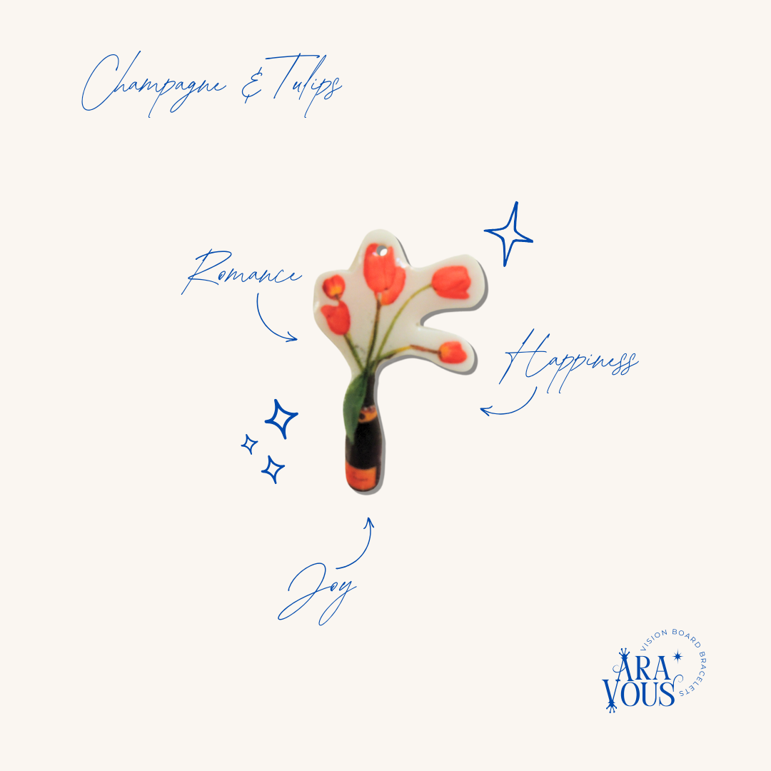 Champagne & Tulips | Vision Board Charm