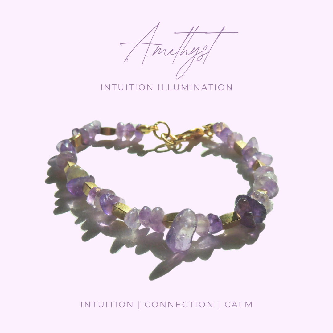 Intuition Illumination – Amethyst Crystal Chip Bracelet