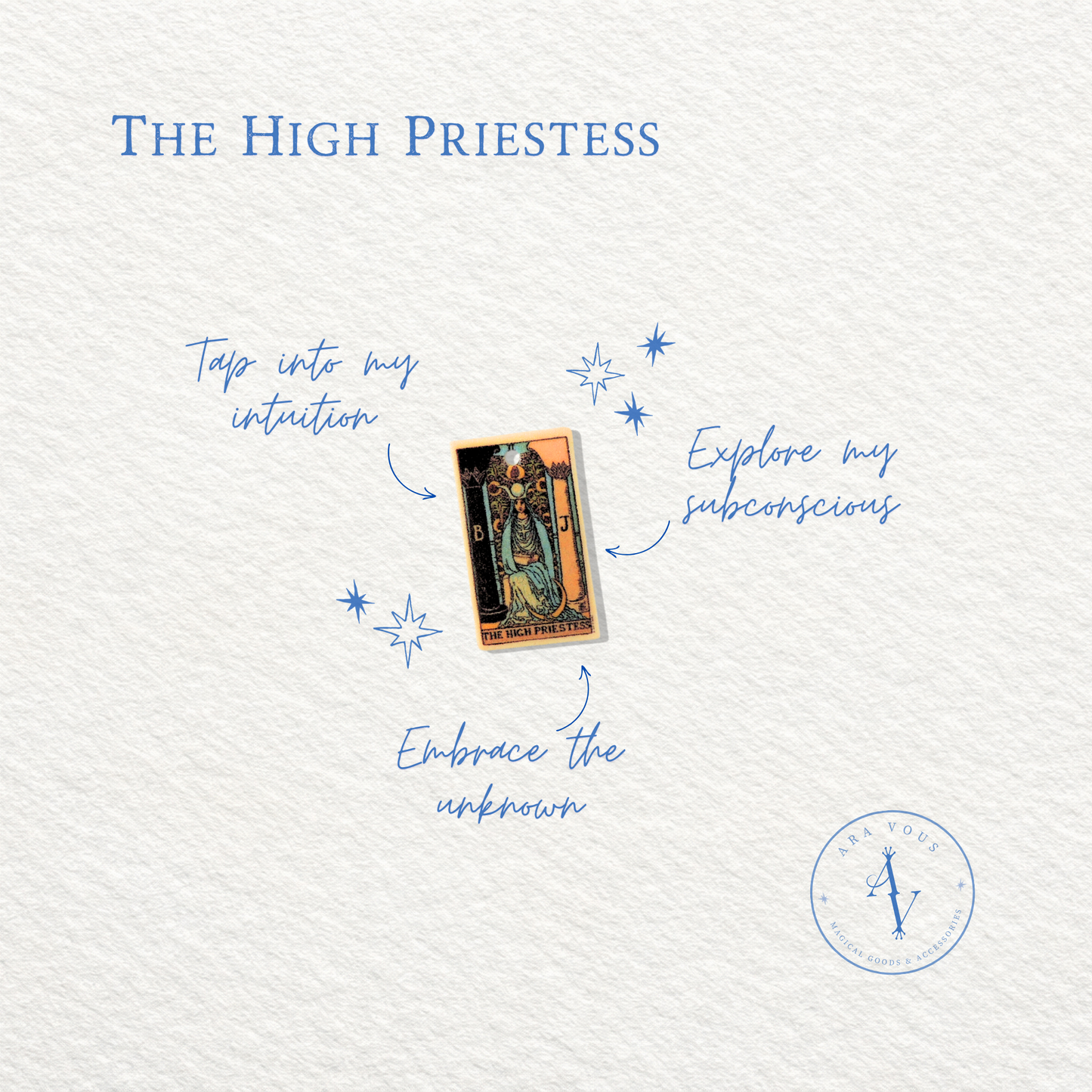 The High Priestess Tarot Card | Vision Board Charm