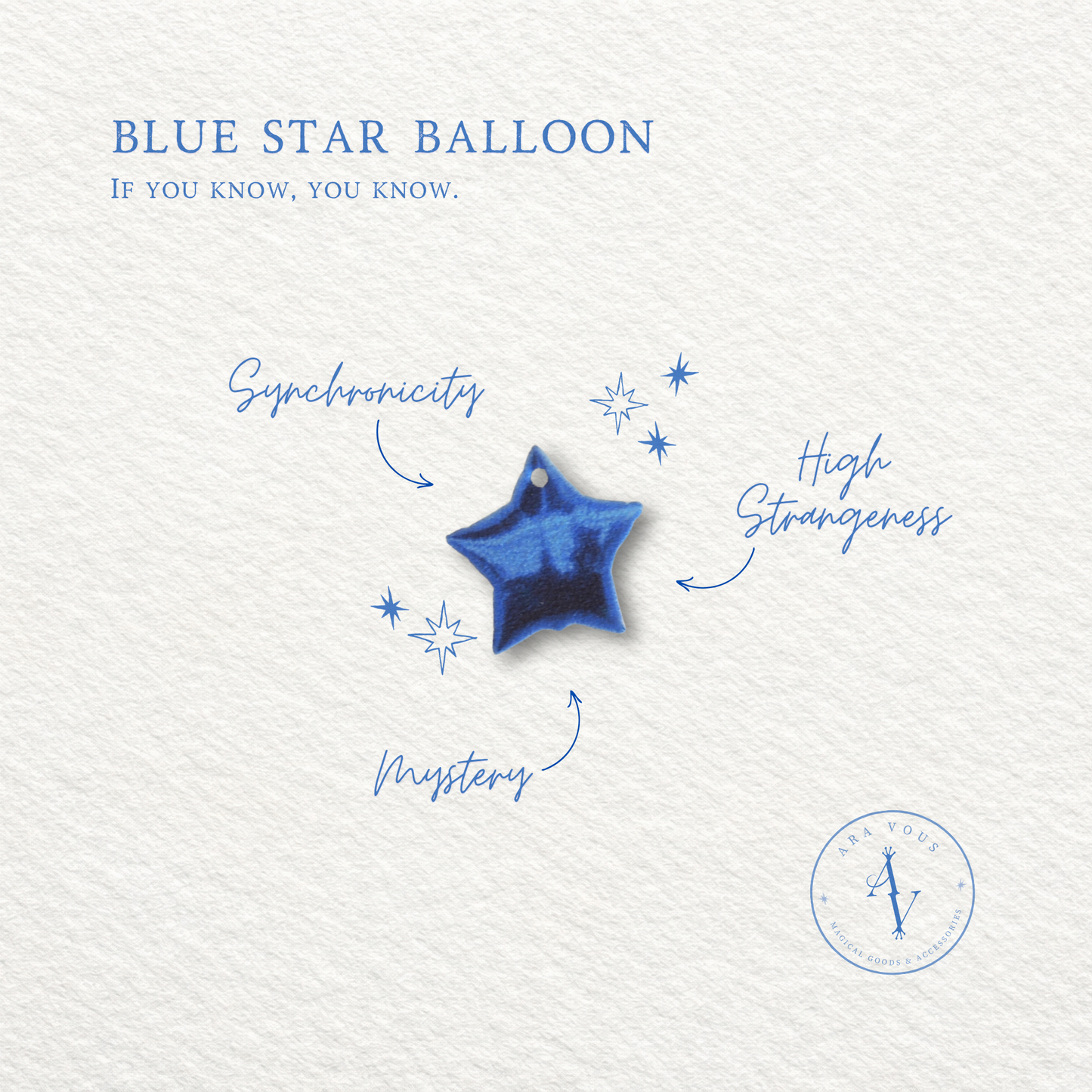 Blue Star Balloon (IYKYK) | Vision Board Charm