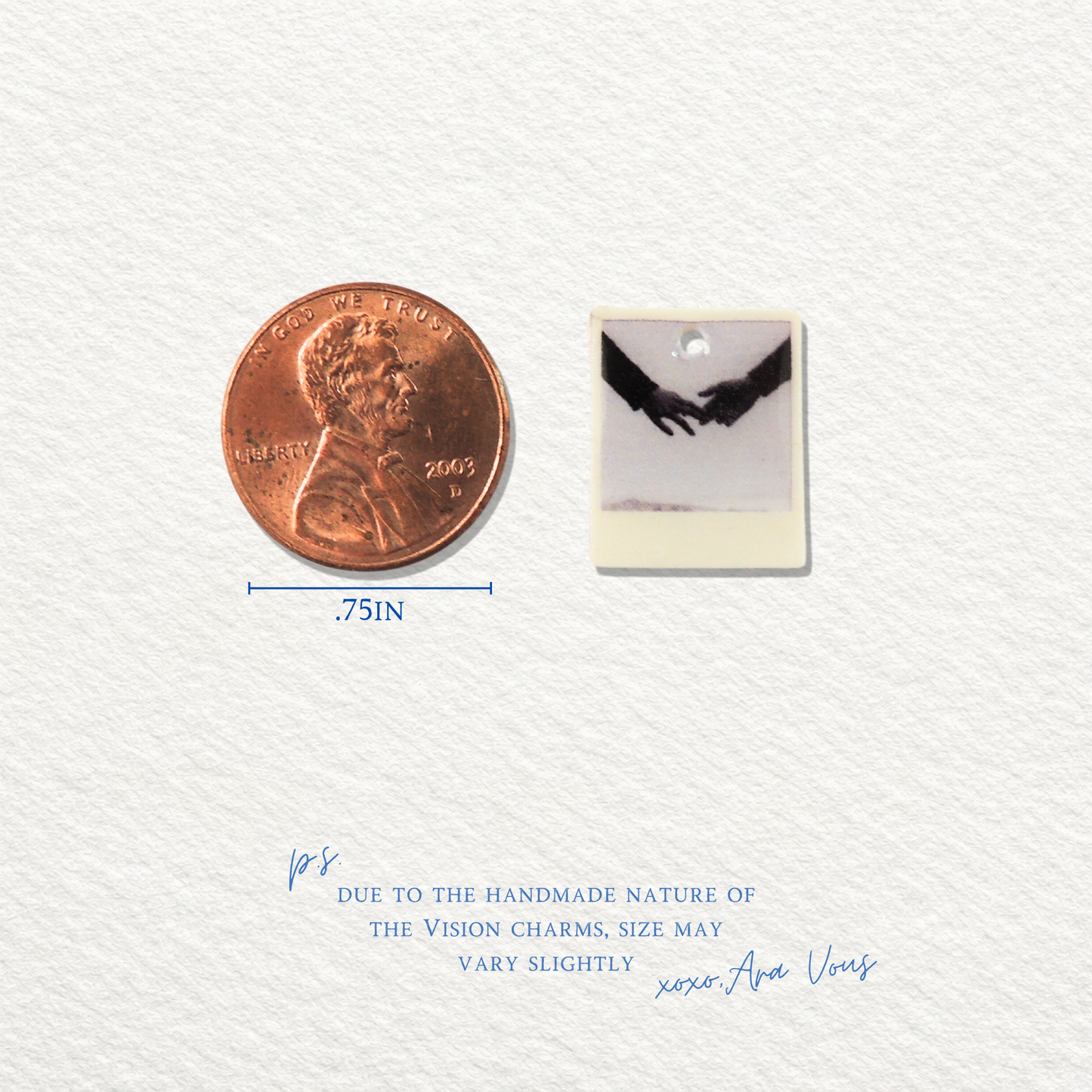 Holding Hands Polaroid | Vision Board Charm