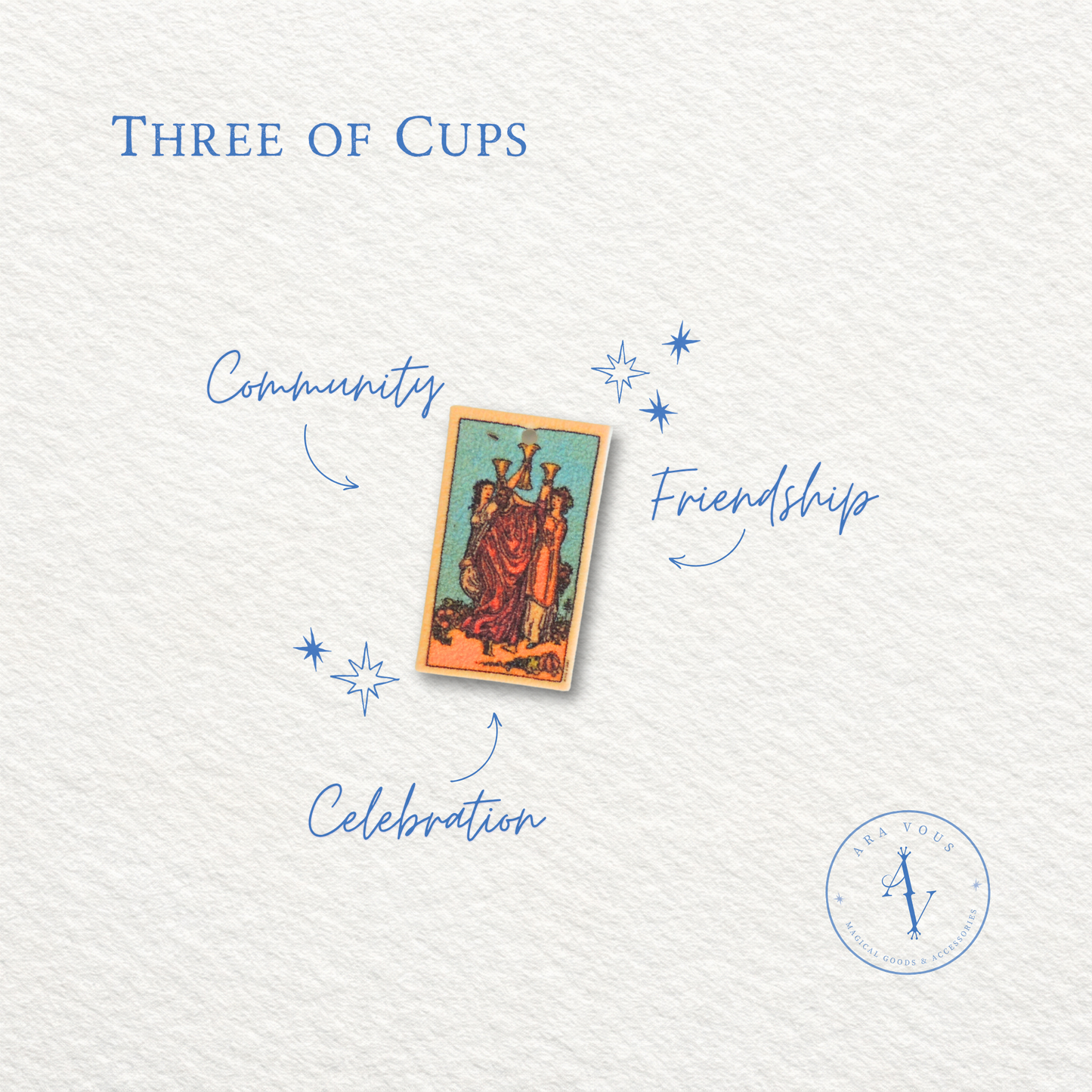 Three of Cups Tarot Card | Vision Charm