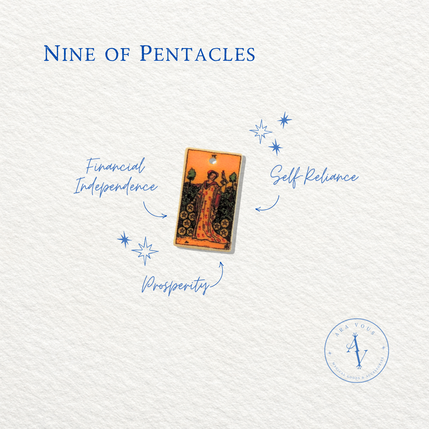 Nine of Pentacles | Vision Board Charm