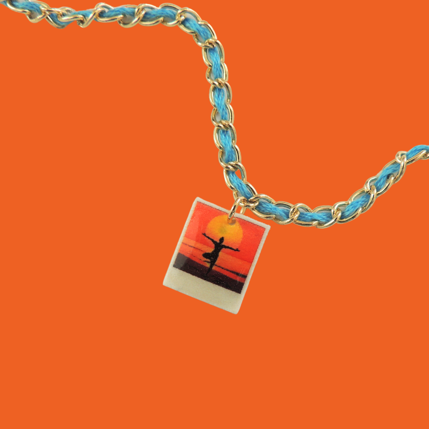 Yogi at Sunrise Polaroid | Vision Board Charm
