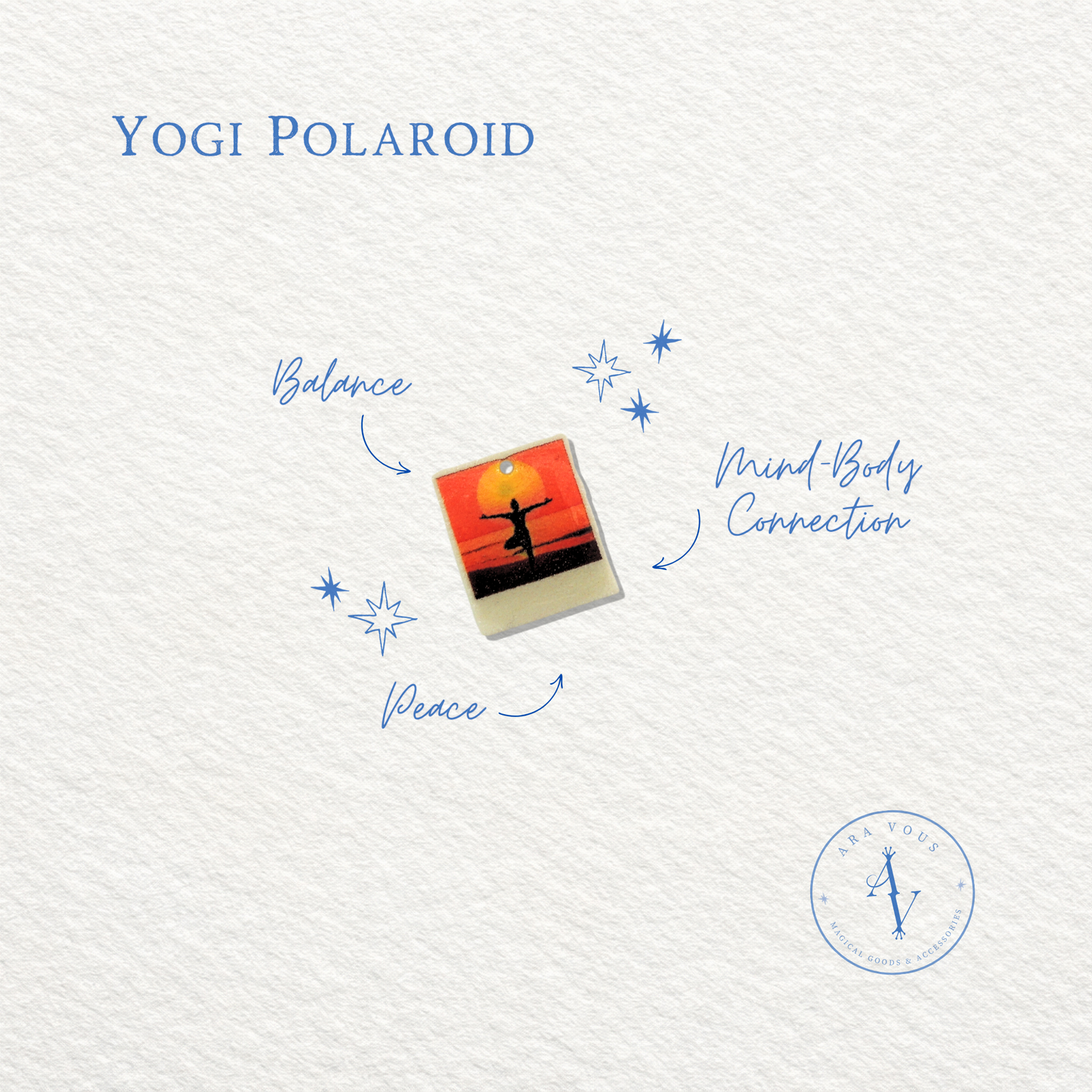 Yogi at Sunrise Polaroid | Vision Board Charm