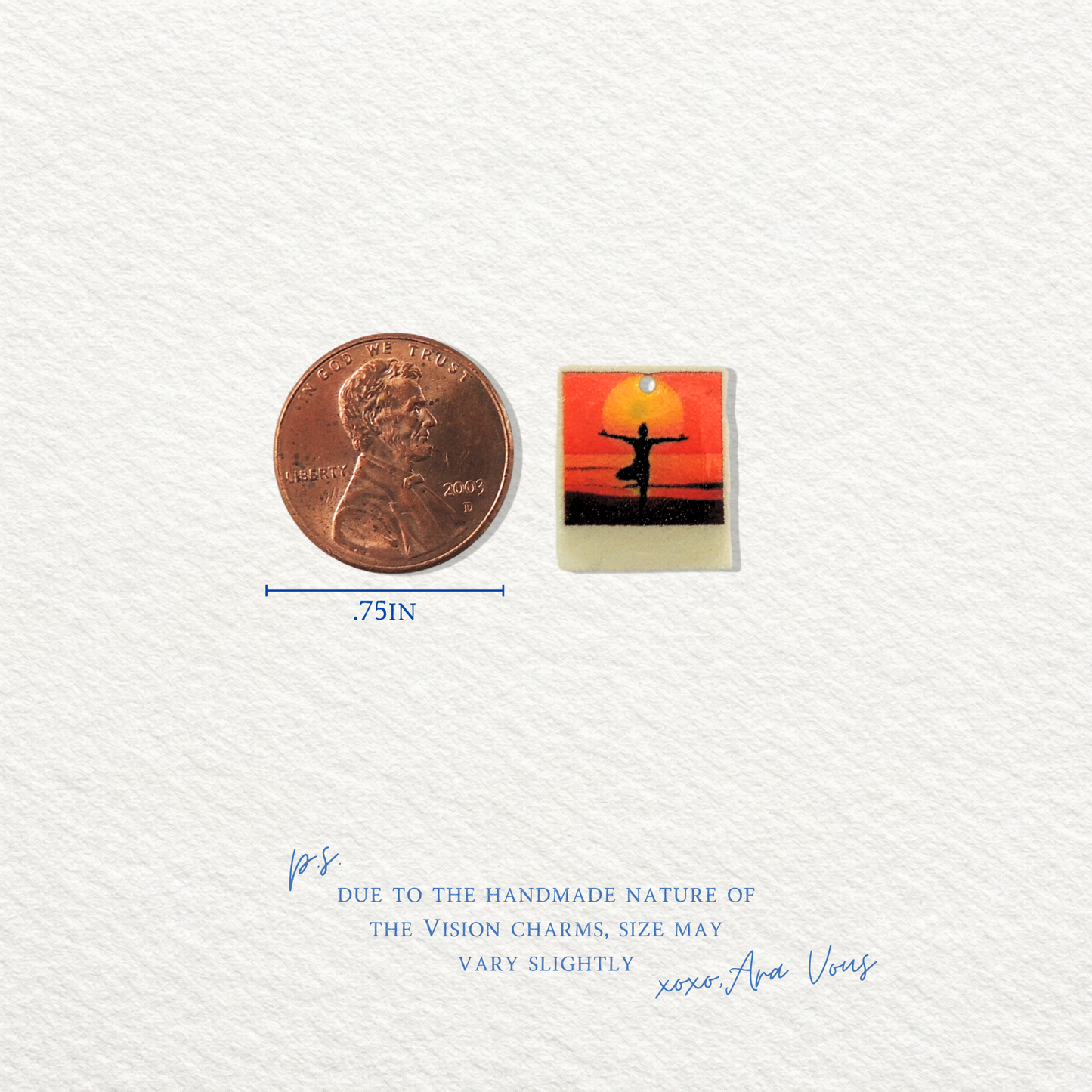 Yogi at Sunrise Polaroid | Vision Board Charm