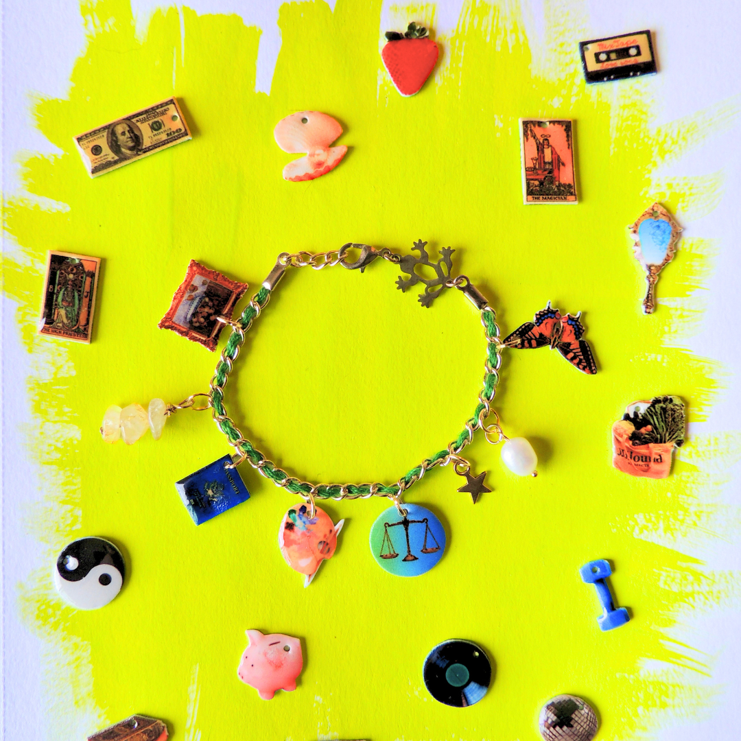 Vision Board Charm Bracelet (5 Vision Charms)