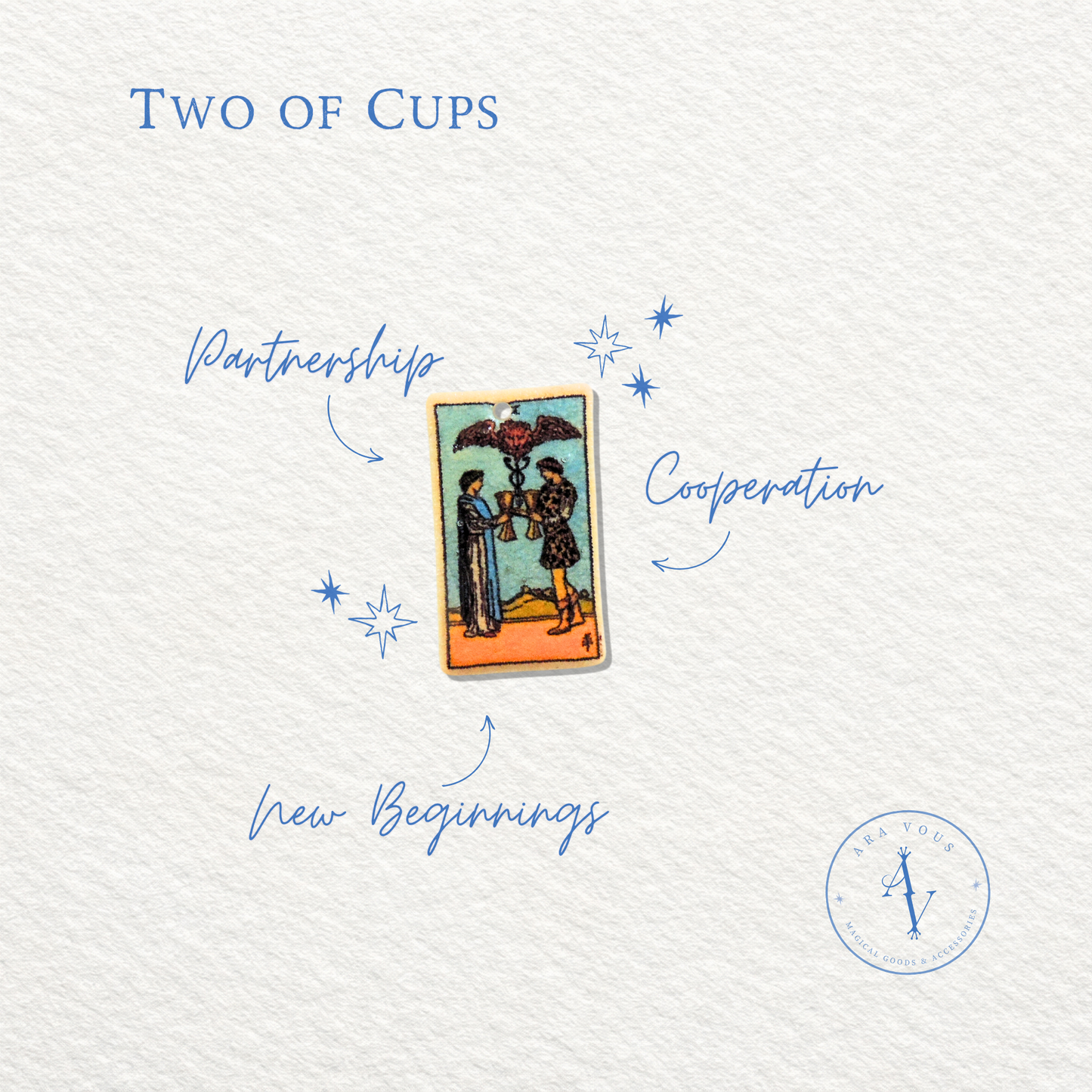 Two of Cups Tarot Card | Vision Board Charm