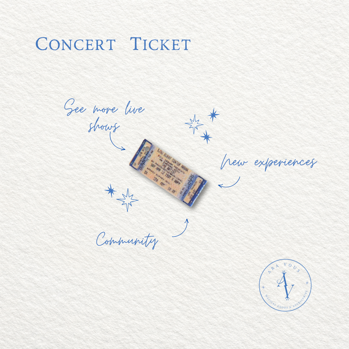 Concert Ticket | Vision Board Charm